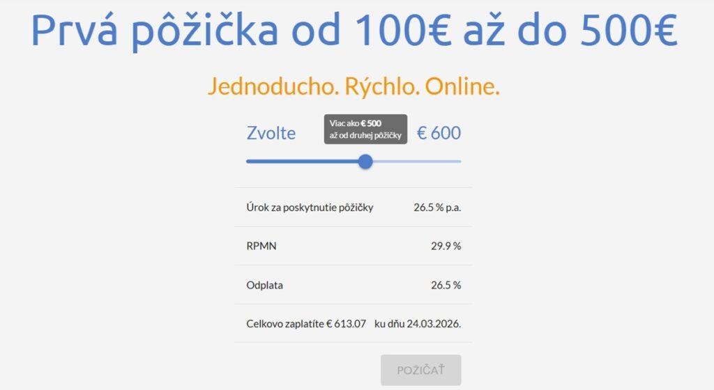 Pôžičkomat pôžička