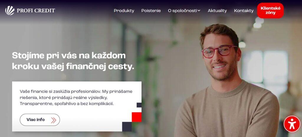 webová stránka Profi Credit