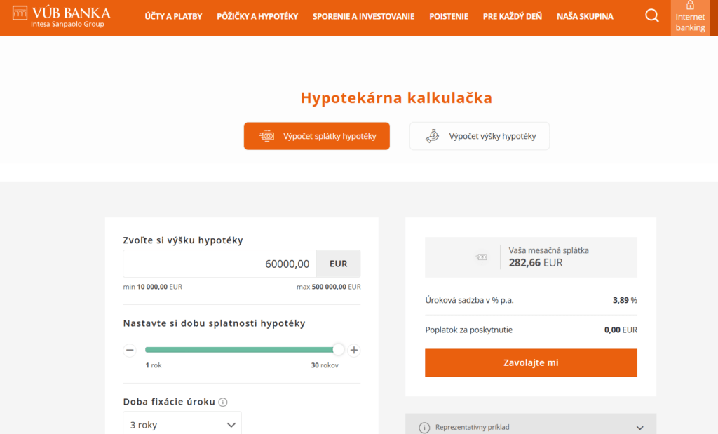 vub hypokalkulačka