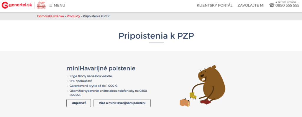 pripoistenia genertel k pzp