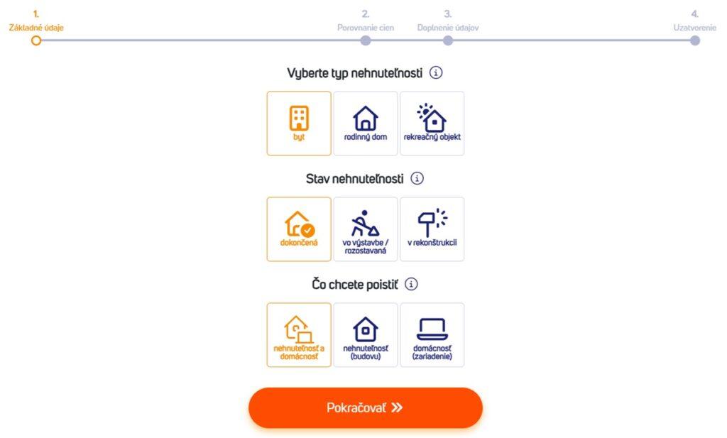 kalkulačka poistenia bytu