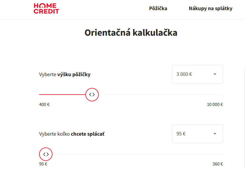home credit kalkulačka
