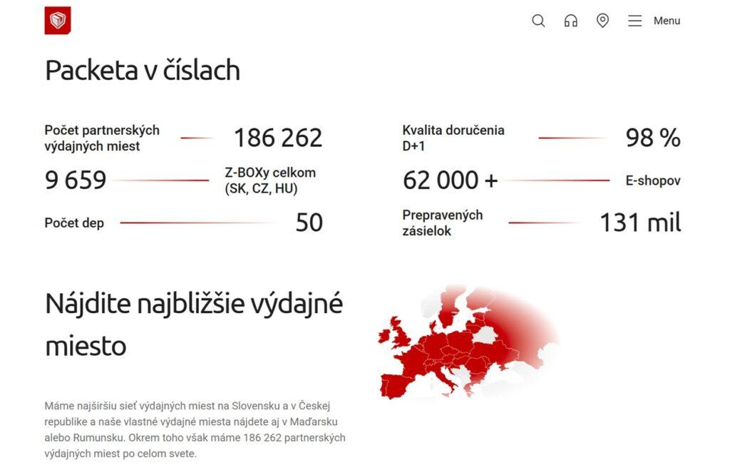 Packeta podacie miesta