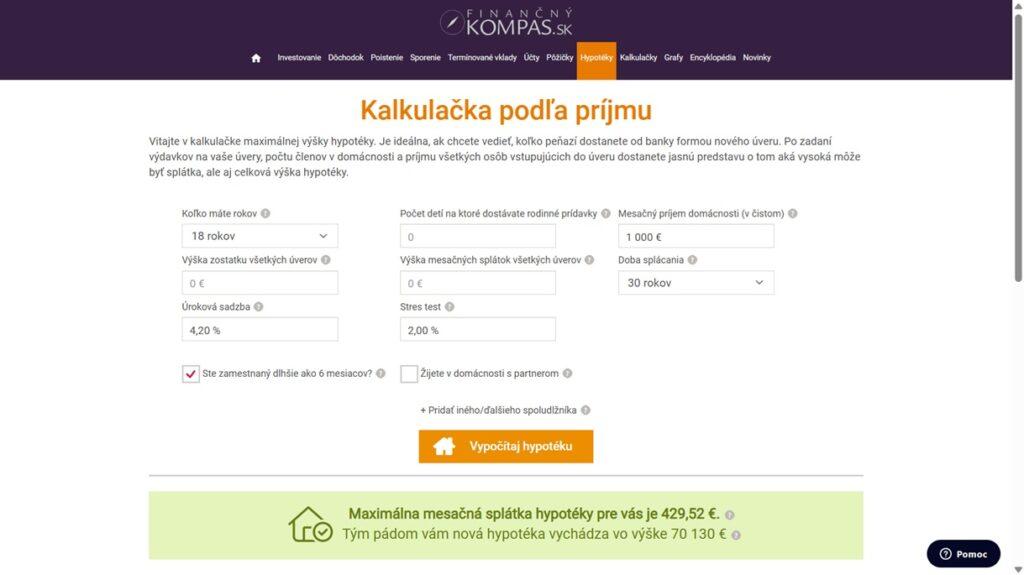 maximálna výška hypotéky